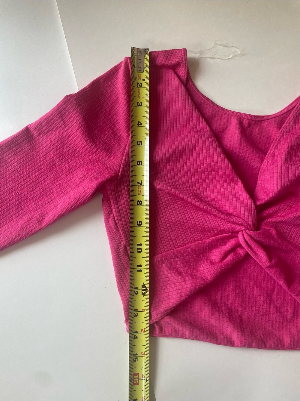 JoyLab Hot Pink Ribbed Twist-Front Crop Top & Leggings Pilates Yoga Wear - Picture 7 of 13